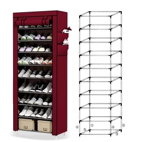 10 Tiers Shoe Rack Storage Box