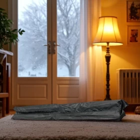 Standard Twin Draft Guard Door Window Insulator -84cm Black