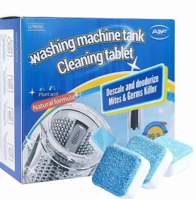 Laundry Machine Cleaner Tablets Solid Washer Deep Cleaning-12psc