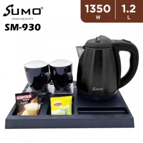 Sumo Hotel Kettle Set 1.2L with 2 Ceramic Cups 1350W SM-930