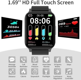 Fitness Smartwatch  With Heart Rate Sleep Monitor