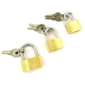 Padlock Security Locker 3x Brass