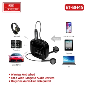 Earldom 4in1 Wireless Headset Bluetooth Audio Receiver ET-BH45